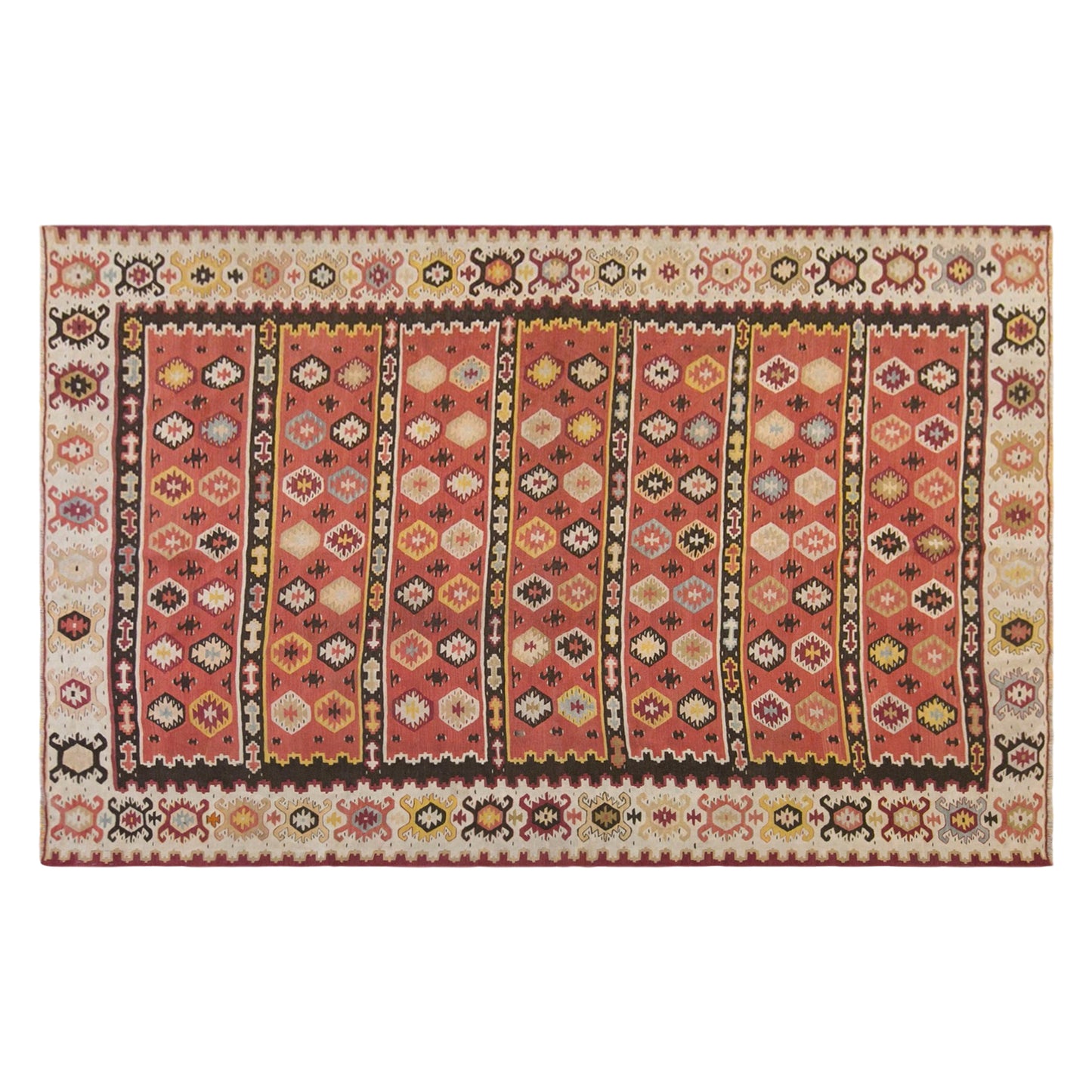 Vintage Antique Bessarabian Kilim, 200 x 265 cm / 6.6 x 8.7 ft