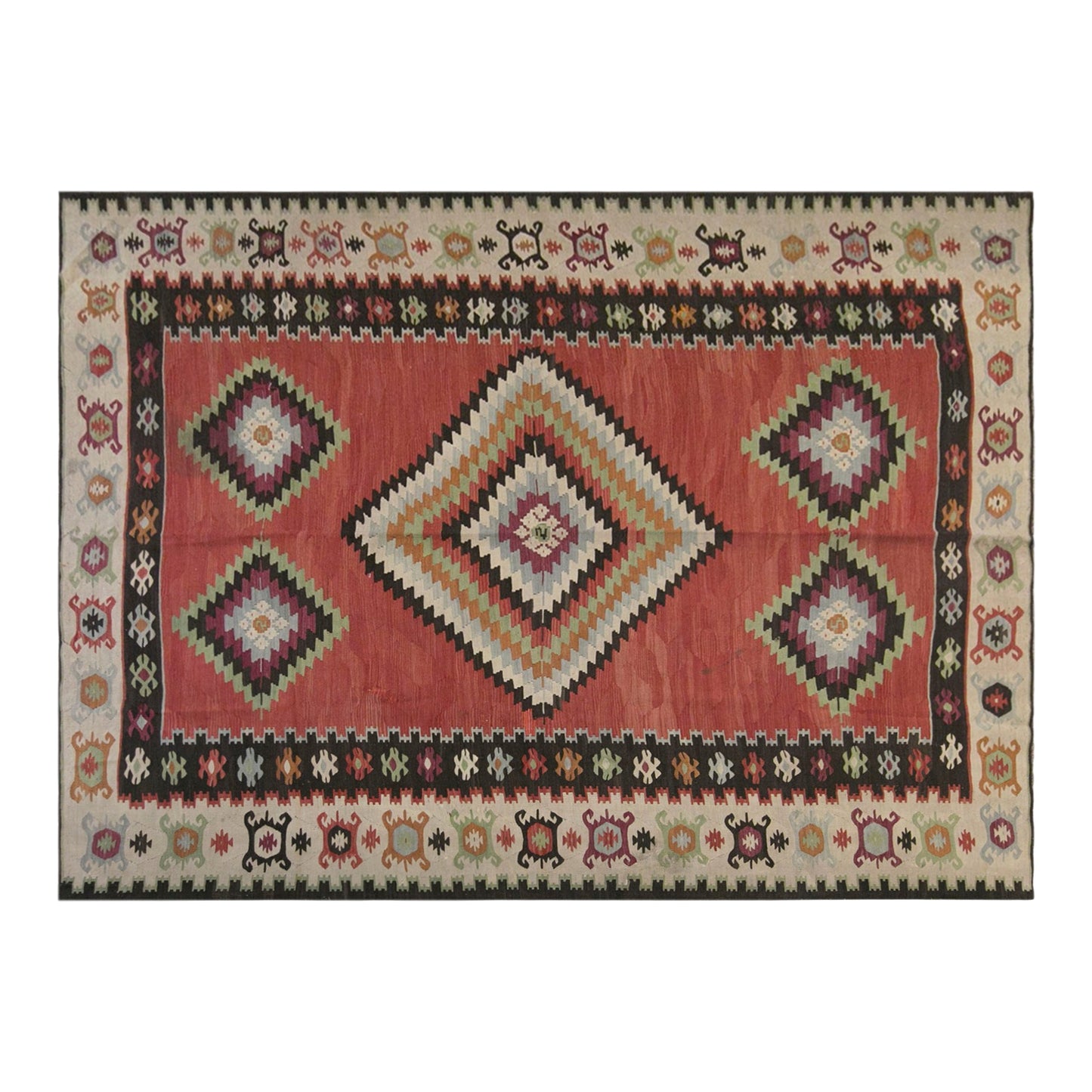 Vintage Antique Bessarabian Kilim, 245 x 295 cm / 8 x 9.7 ft