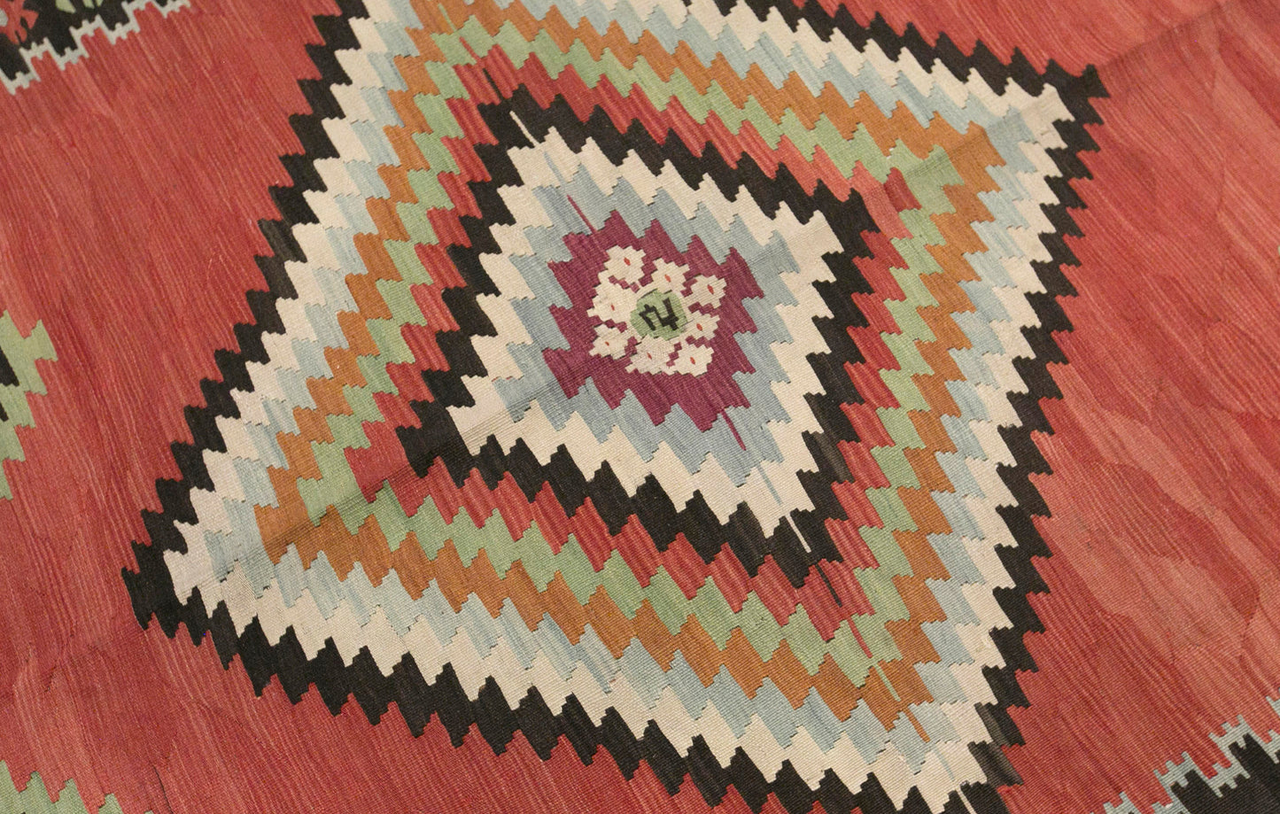 Vintage Antique Bessarabian Kilim, 245 x 295 cm / 8 x 9.7 ft