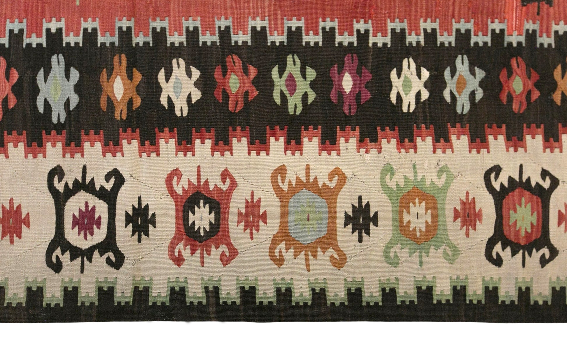 Vintage Antique Bessarabian Kilim, 245 x 295 cm / 8 x 9.7 ft