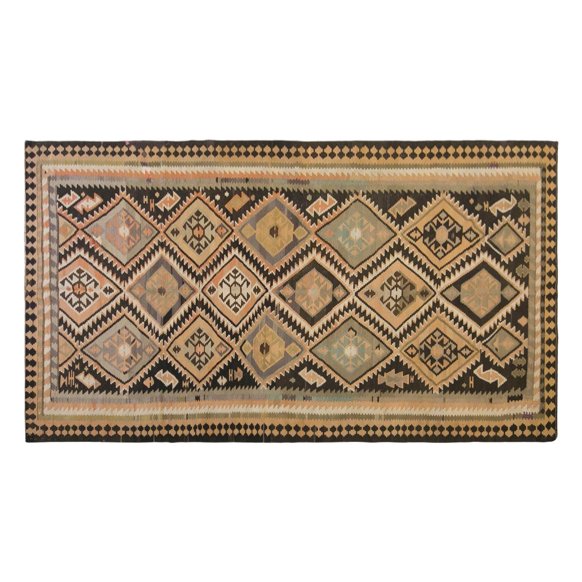 Vintage Antique Caucasian Kilim, 178 x 350 cm / 5.8 x 11 ft