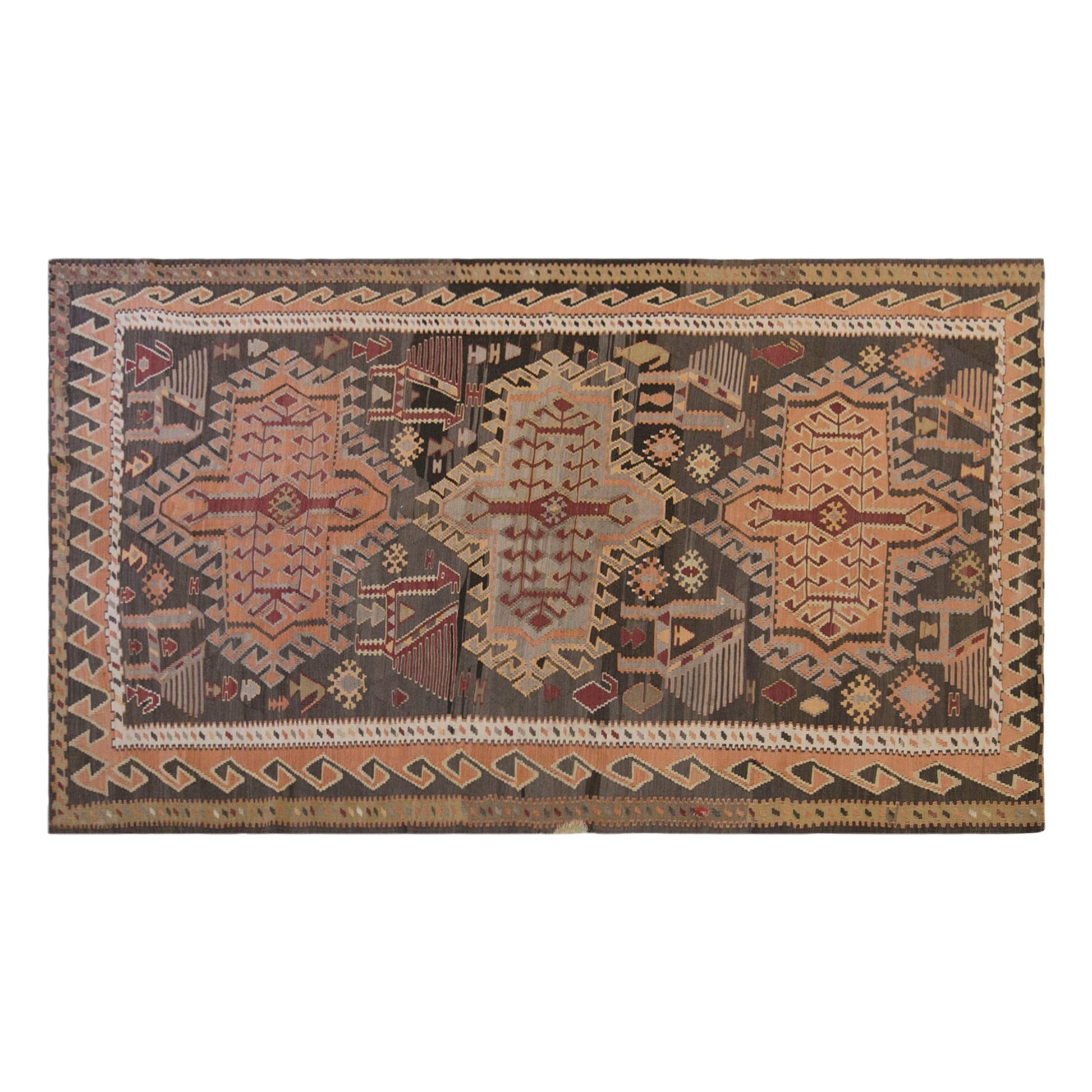 Vintage Antique Caucasian Kilim, 180 x 330 cm / 5.9 x 11 ft