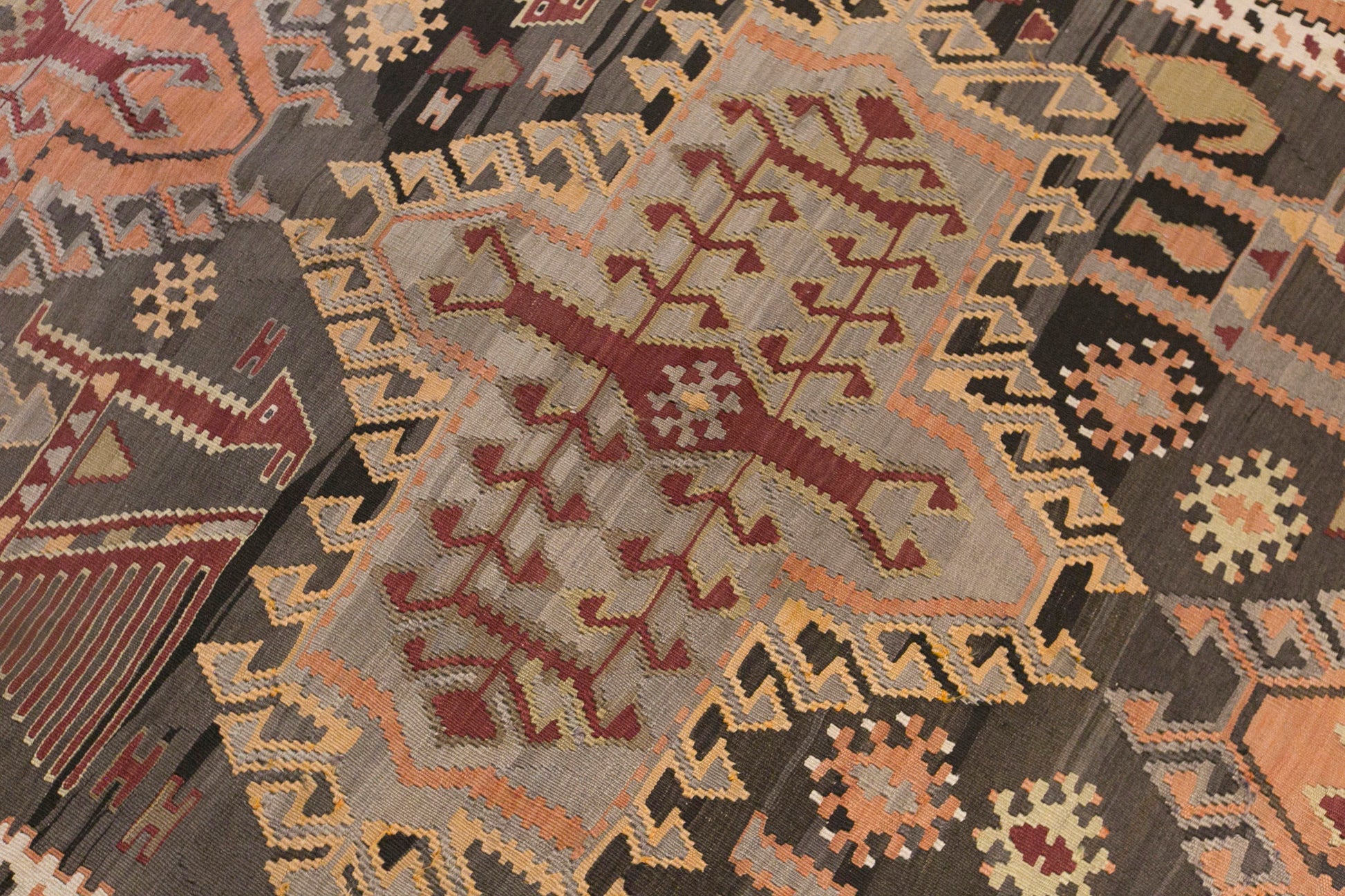 Vintage Antique Caucasian Kilim, 180 x 330 cm / 5.9 x 11 ft