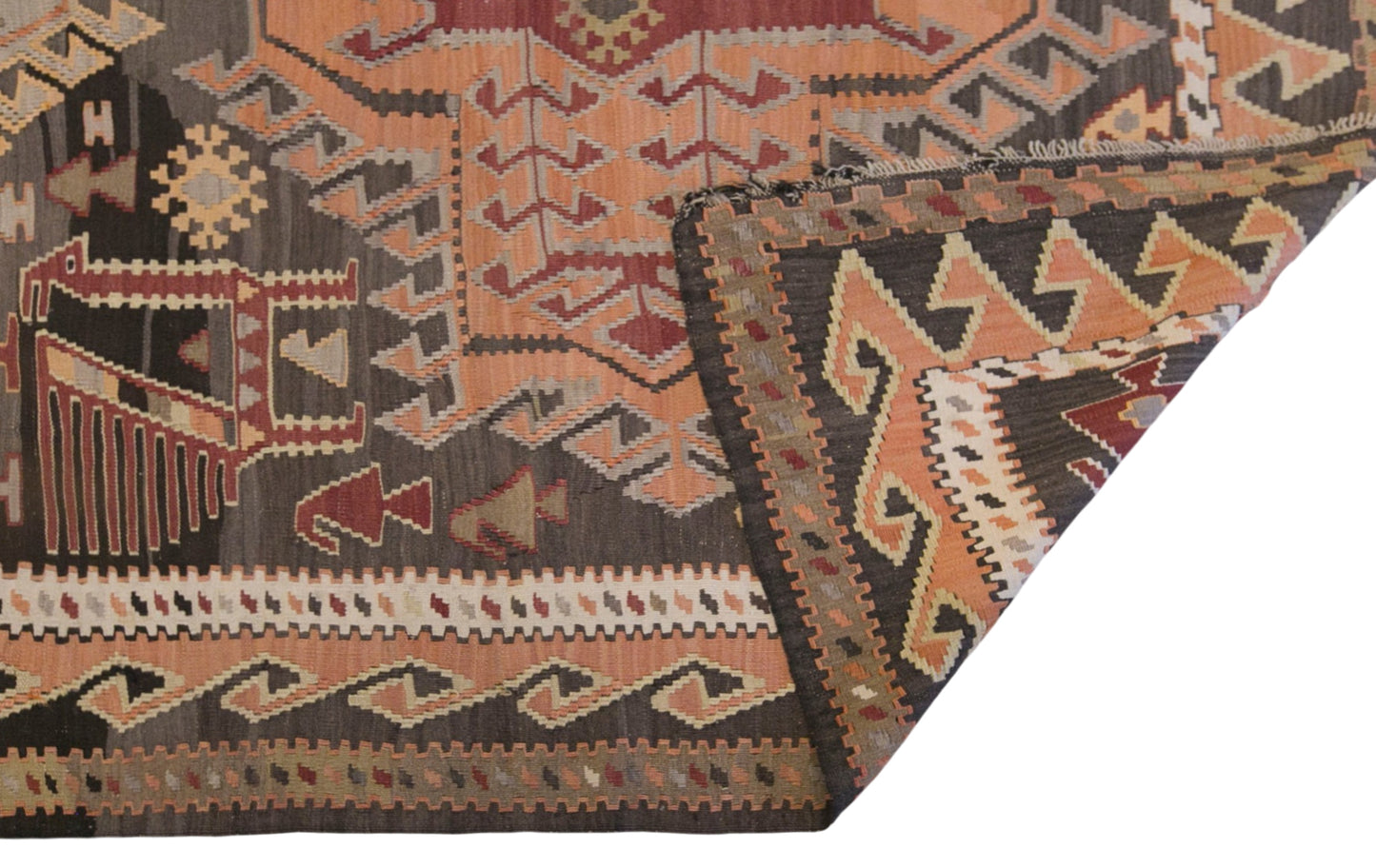 Vintage Antique Caucasian Kilim, 180 x 330 cm / 5.9 x 11 ft