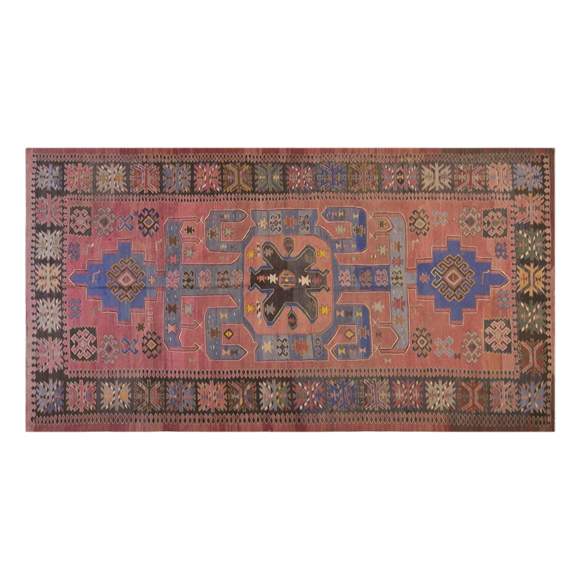 Vintage Antique Caucasian Kilim, 180 x 340 cm / 5.9 x 11 ft