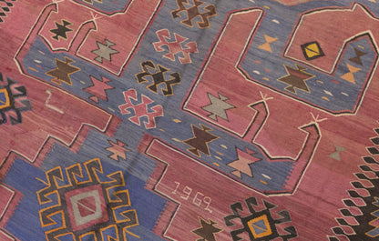 Vintage Antique Caucasian Kilim, 180 x 340 cm / 5.9 x 11 ft