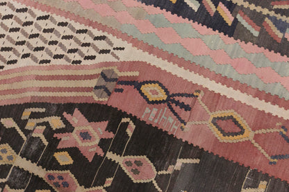 Vintage Antique Caucasian Kilim, 192 x 320 cm / 6.3 x 10 ft