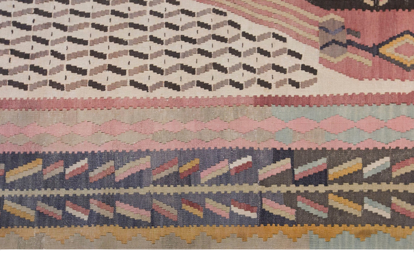 Vintage Antique Caucasian Kilim, 192 x 320 cm / 6.3 x 10 ft