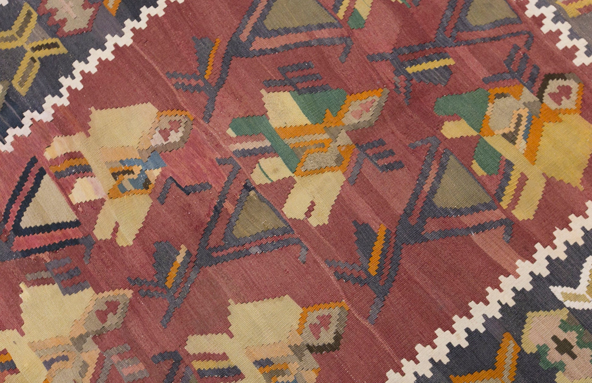 Vintage Antique Karabag Kilim, 127 x 210 cm / 4.2 x 6.9 ft