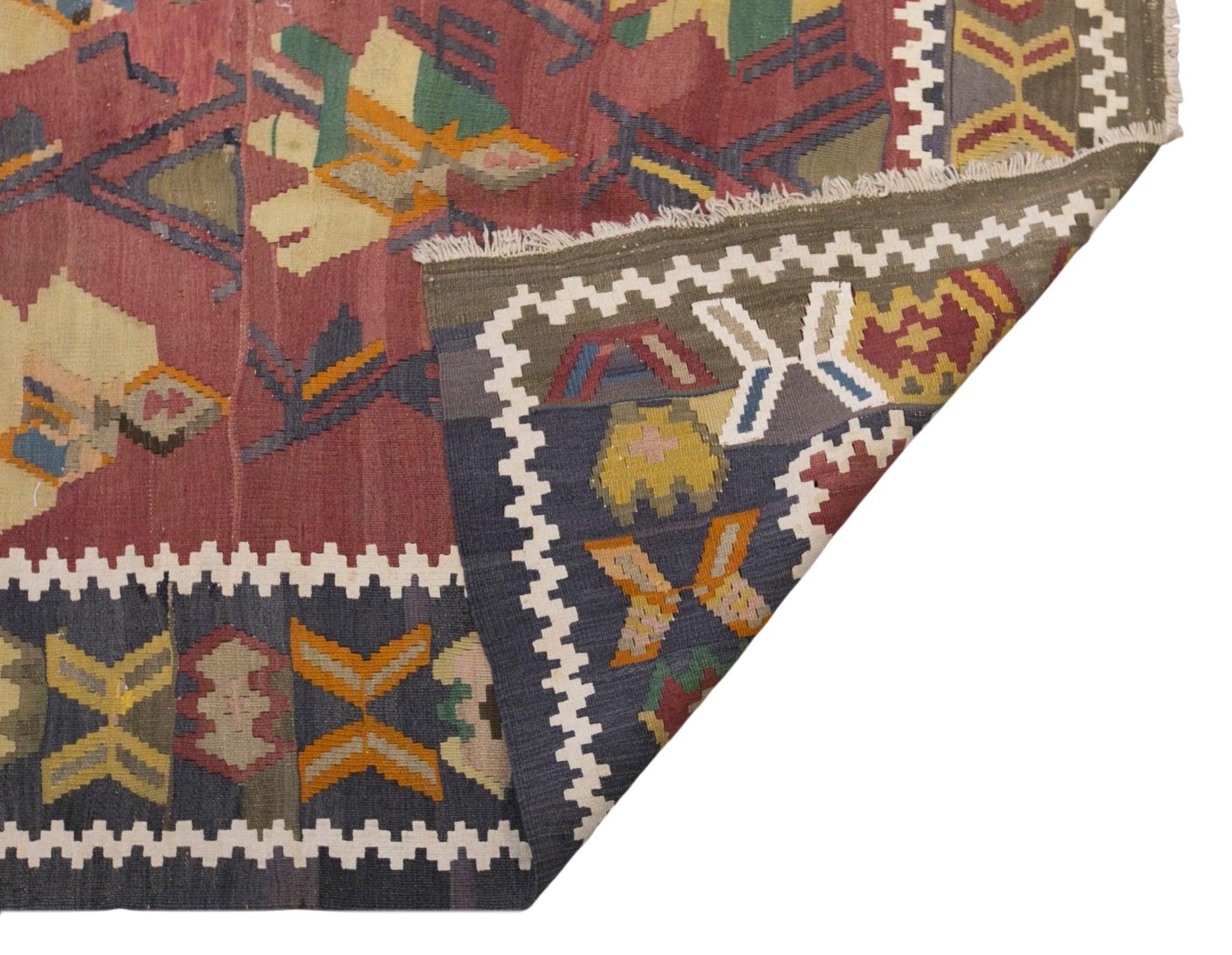 Vintage Antique Karabag Kilim, 127 x 210 cm / 4.2 x 6.9 ft