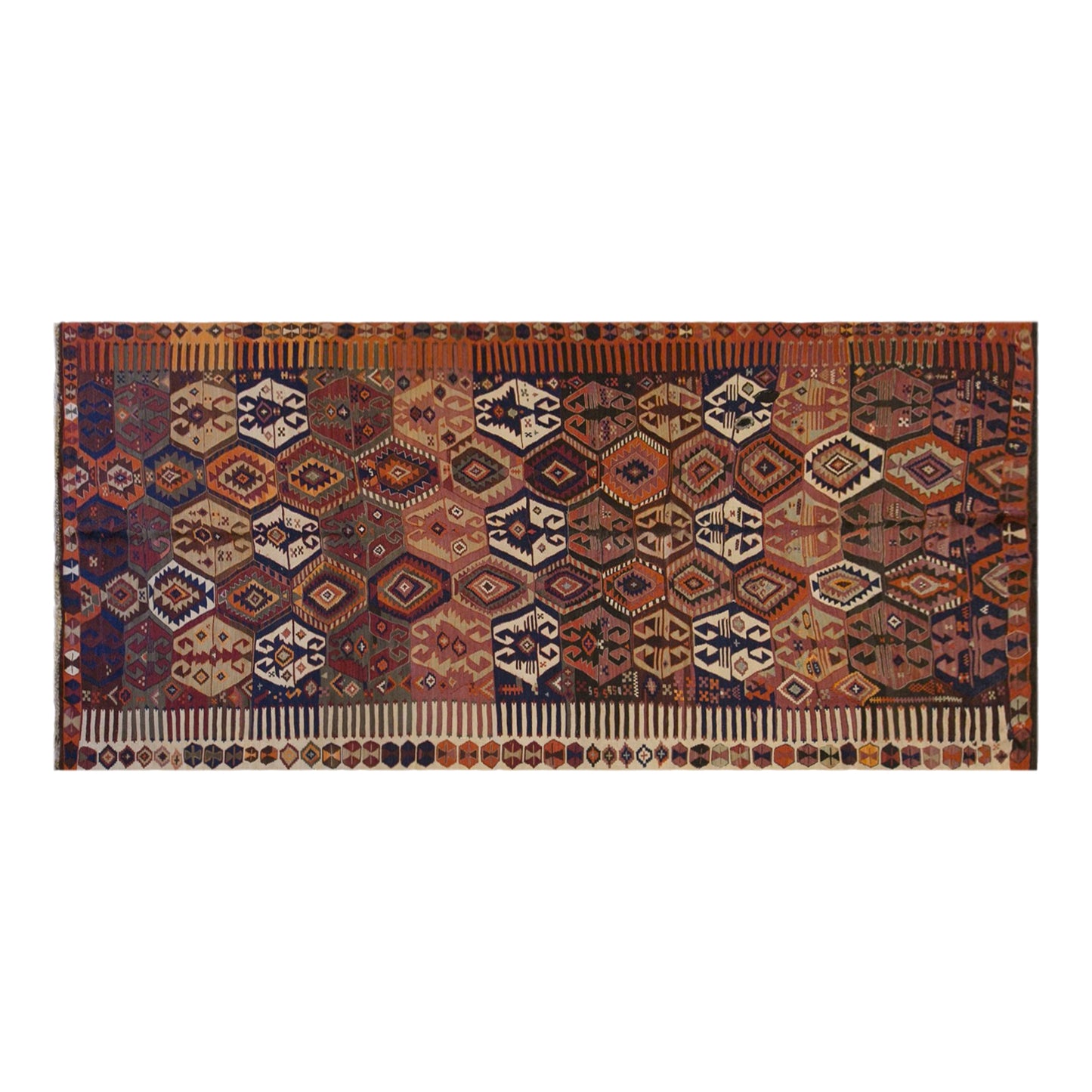 Vintage Antique Kilim, 170 x 430 cm / 5.6 x 14 ft