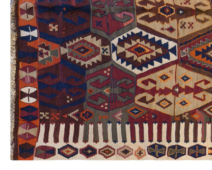 Vintage Antique Kilim, 170 x 430 cm / 5.6 x 14 ft