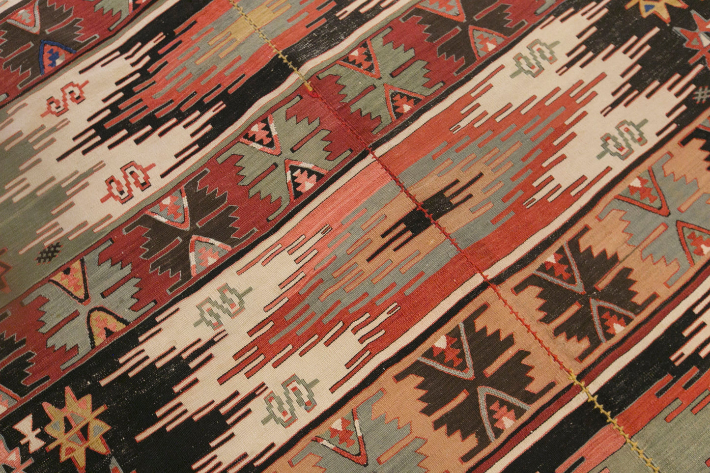 Vintage Antique Konya Kilim, 170 x 415 cm / 5.6 x 14 ft