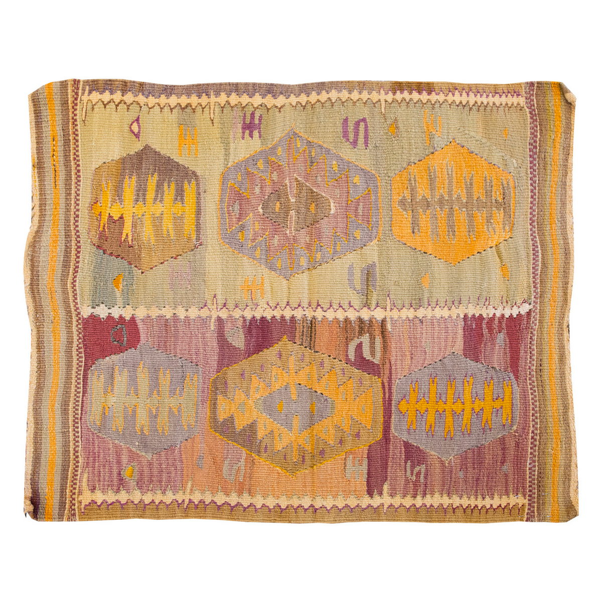 Vintage Barak Kilim Rug, 75 x 98 cm ≈ 2.6 x 3.3 ft