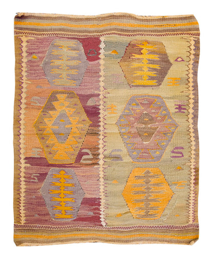Vintage Barak Kilim Rug, 75 x 98 cm ≈ 2.6 x 3.3 ft