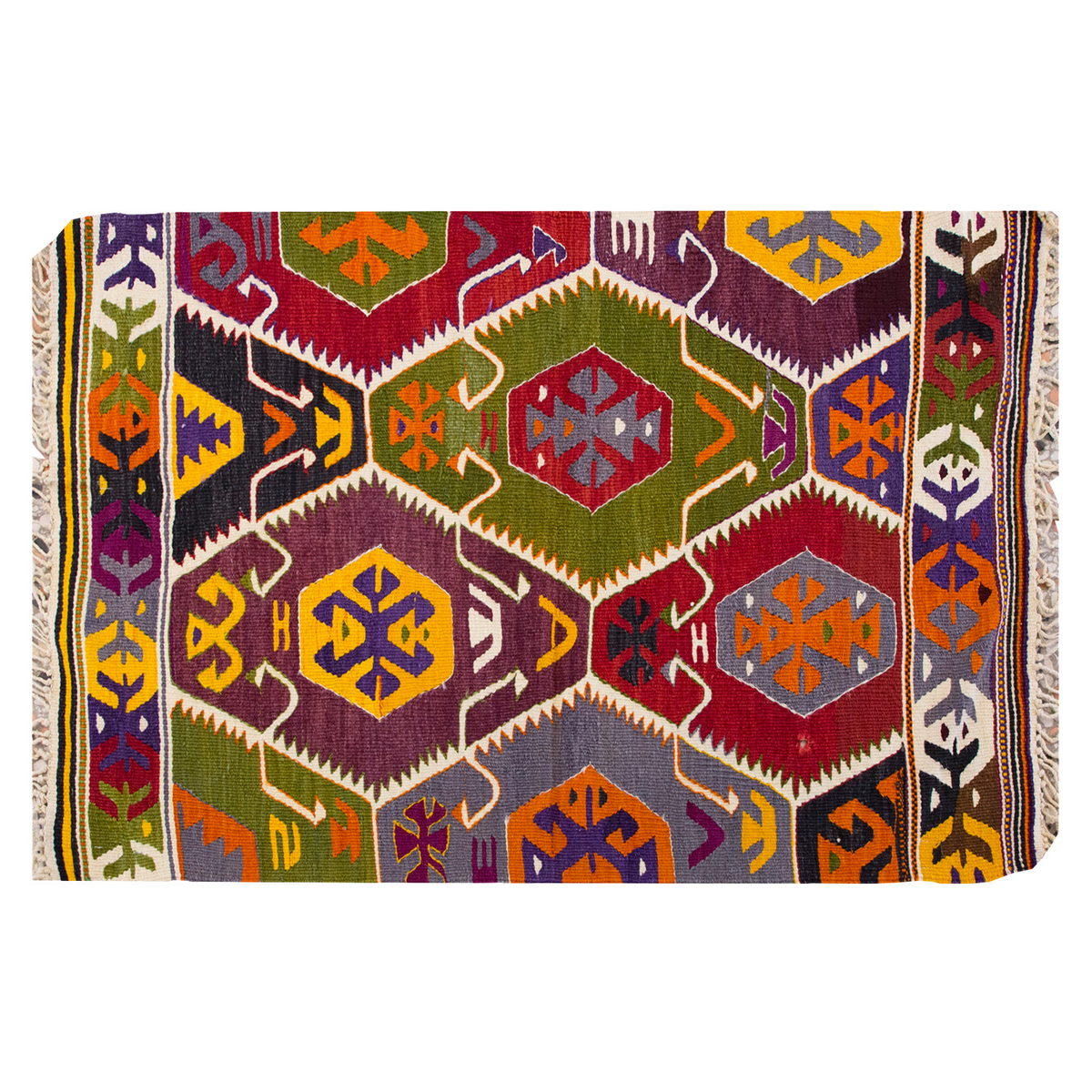 Vintage Barak Kilim Rug, 92 x 140 cm ≈ 3.02 x 4.7 ft