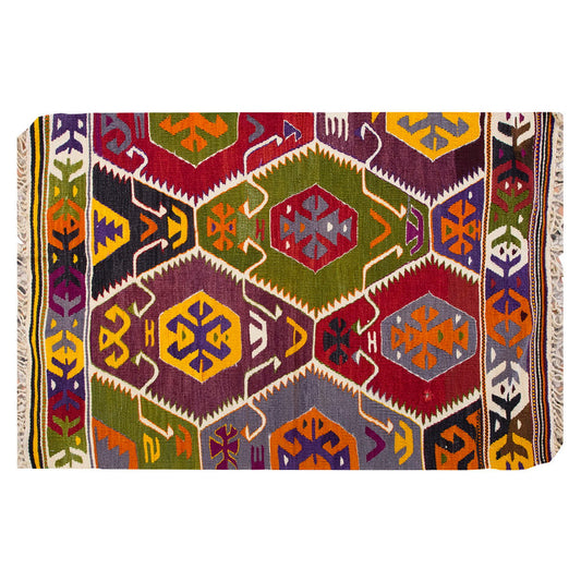 Vintage Barak Kilim Rug, 92 x 140 cm ≈ 3.02 x 4.7 ft