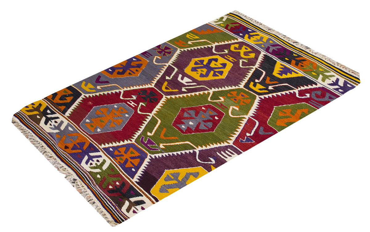 Vintage Barak Kilim Rug, 92 x 140 cm ≈ 3.02 x 4.7 ft