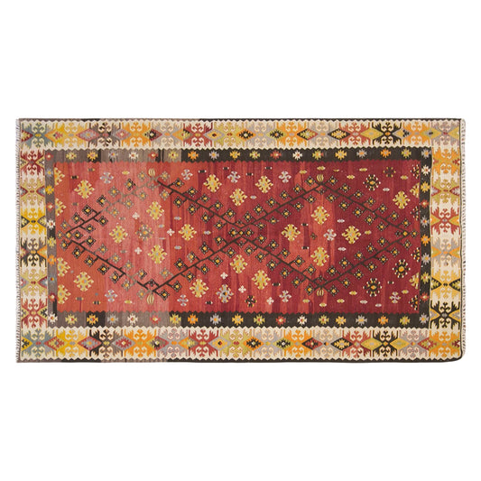 Vintage Bessarabian Kilim Rug, 6.0 x 10.3 ft, 182 x 315 cm, Handwoven Wool Kilim