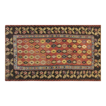 Vintage Bessarabian Kilim Rug, 6.1 x 10.2 ft, 185 x 310 cm, 80 Year Old Handwoven Wool Kilim