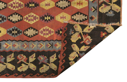 Vintage Bessarabian Kilim Rug, 6.1 x 10.2 ft, 185 x 310 cm, 80 Year Old Handwoven Wool Kilim