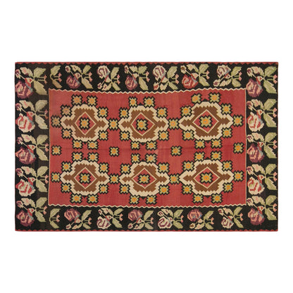 Vintage Bessarabian Kilim Rug, 6.5 x 9.2 ft, 198 x 280 cm, Handwoven Wool Kilim