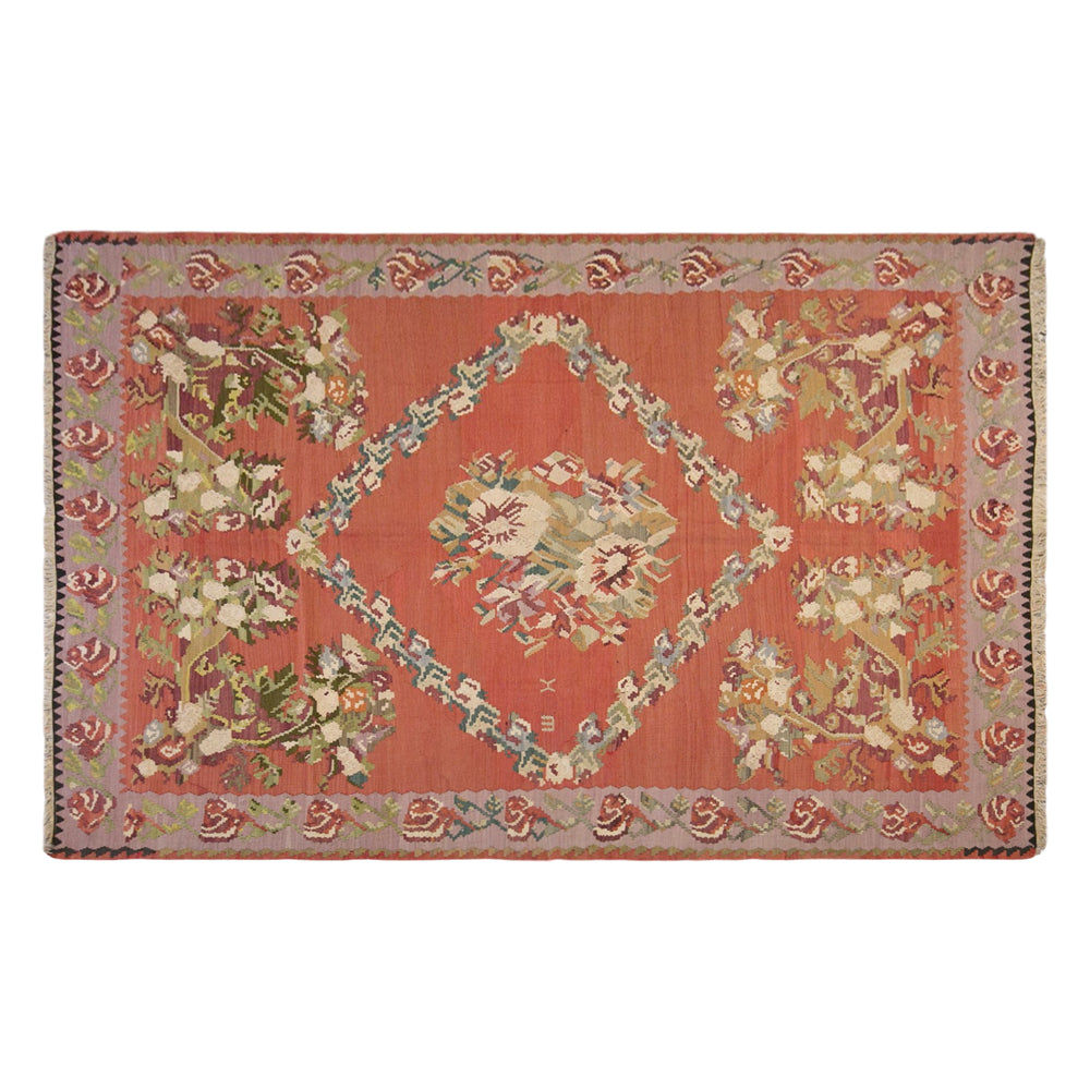 Vintage Bessarabian Kilim Rug, 6.9 x 9.2 ft, 210 x 280 cm, Handwoven Wool Kilim