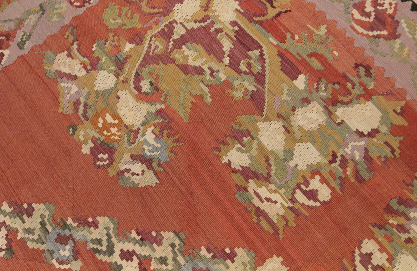 Vintage Bessarabian Kilim Rug, 6.9 x 9.2 ft, 210 x 280 cm, Handwoven Wool Kilim