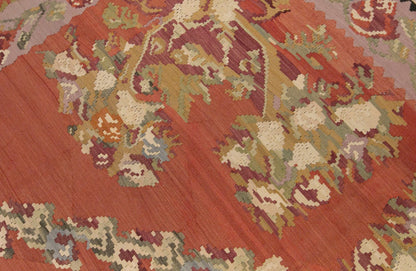Vintage Bessarabian Kilim Rug, 6.9 x 9.2 ft, 210 x 280 cm, Handwoven Wool Kilim