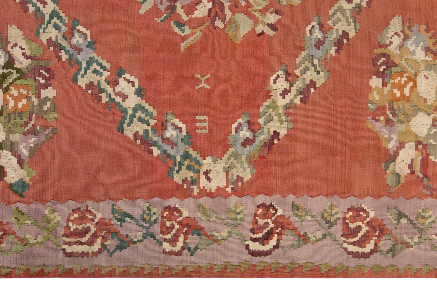 Vintage Bessarabian Kilim Rug, 6.9 x 9.2 ft, 210 x 280 cm, Handwoven Wool Kilim