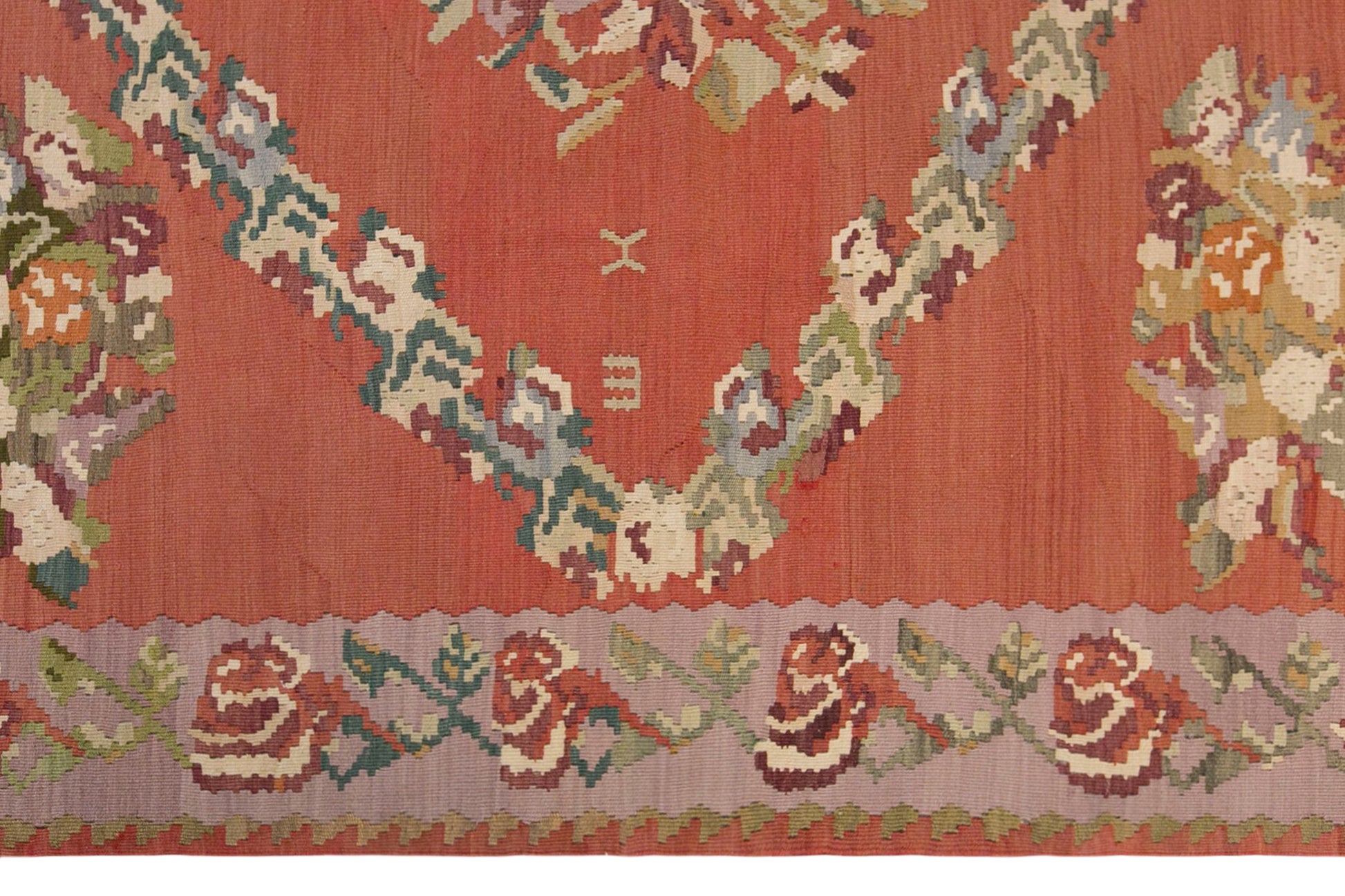 Vintage Bessarabian Kilim Rug, 6.9 x 9.2 ft, 210 x 280 cm, Handwoven Wool Kilim