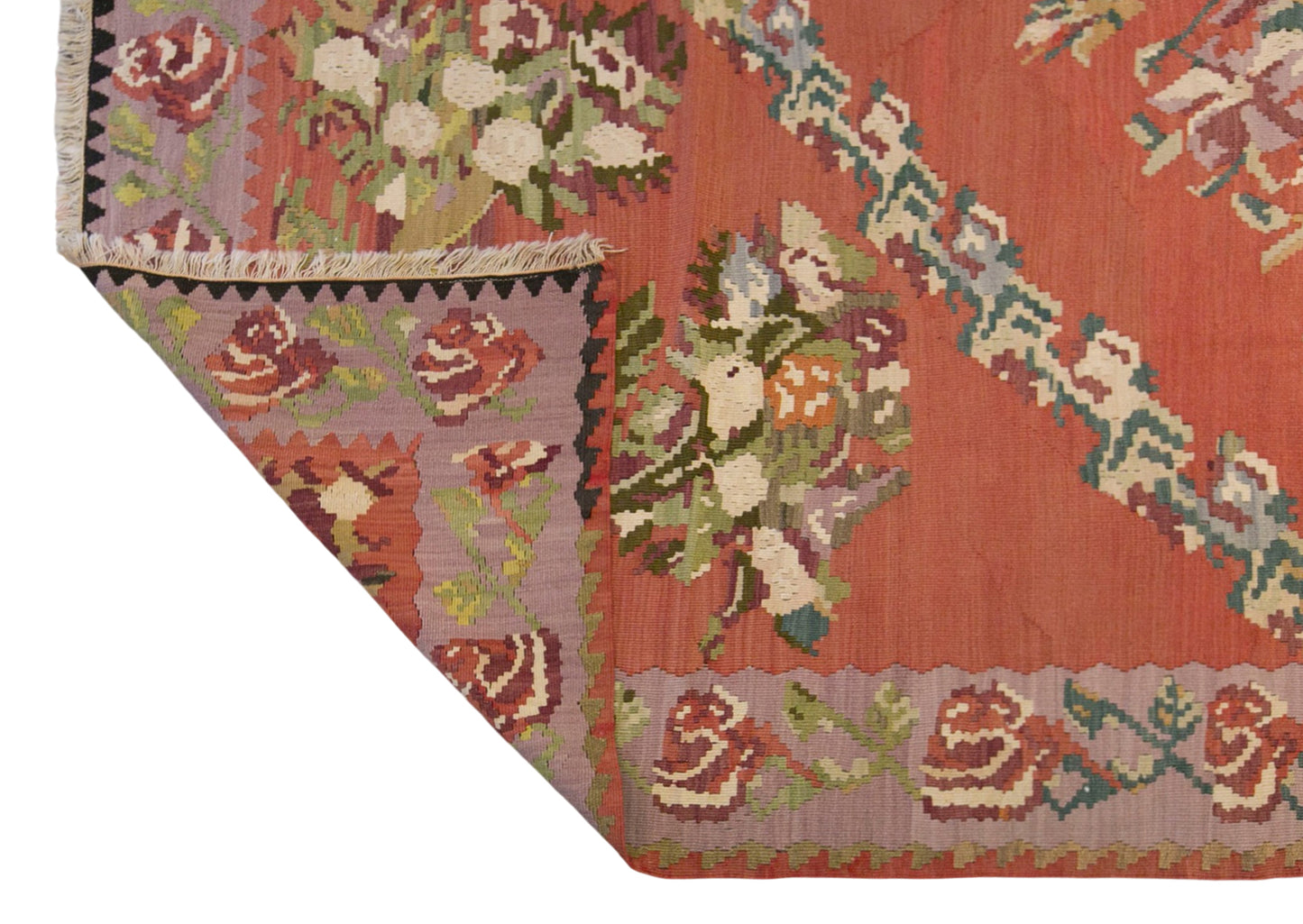 Vintage Bessarabian Kilim Rug, 6.9 x 9.2 ft, 210 x 280 cm, Handwoven Wool Kilim