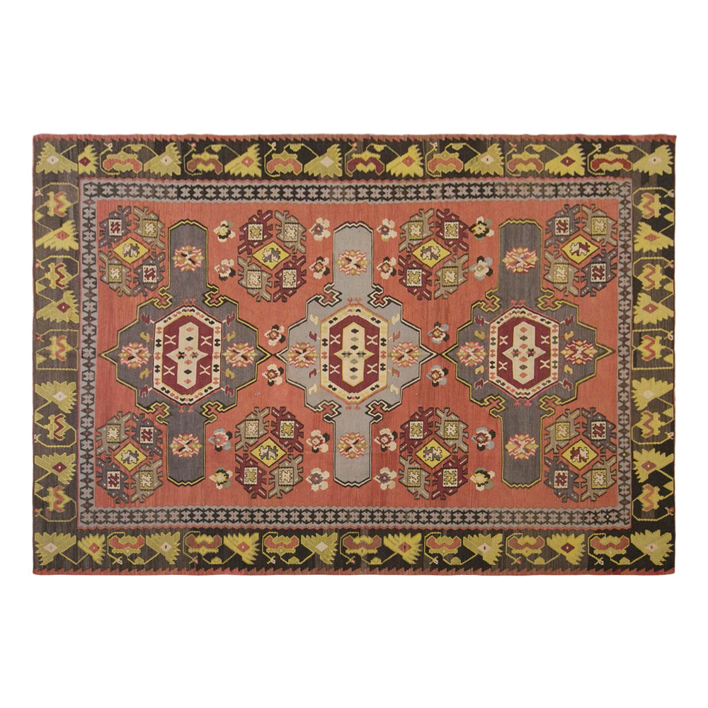 Vintage Bessarabian Kilim Rug, 8.0 x 10.7 ft, 245 x 325 cm, Handwoven Wool Kilim