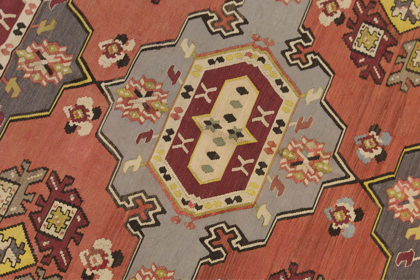 Vintage Bessarabian Kilim Rug, 8.0 x 10.7 ft, 245 x 325 cm, Handwoven Wool Kilim