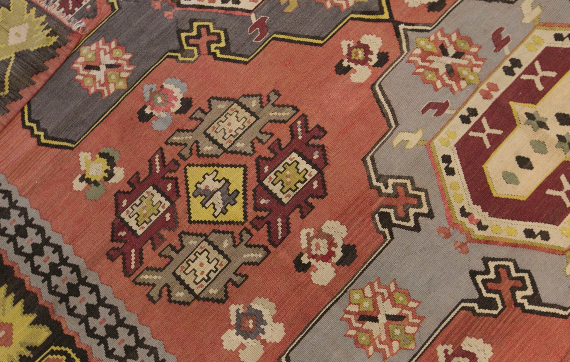 Vintage Bessarabian Kilim Rug, 8.0 x 10.7 ft, 245 x 325 cm, Handwoven Wool Kilim