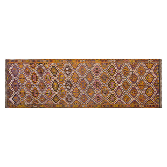 Vintage Cicim Runner Rug, 137 x 424 cm / 4.6 x 14 feet