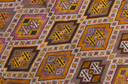 Vintage Cicim Runner Rug, 137 x 424 cm / 4.6 x 14 feet