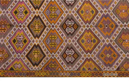 Vintage Cicim Runner Rug, 137 x 424 cm / 4.6 x 14 feet