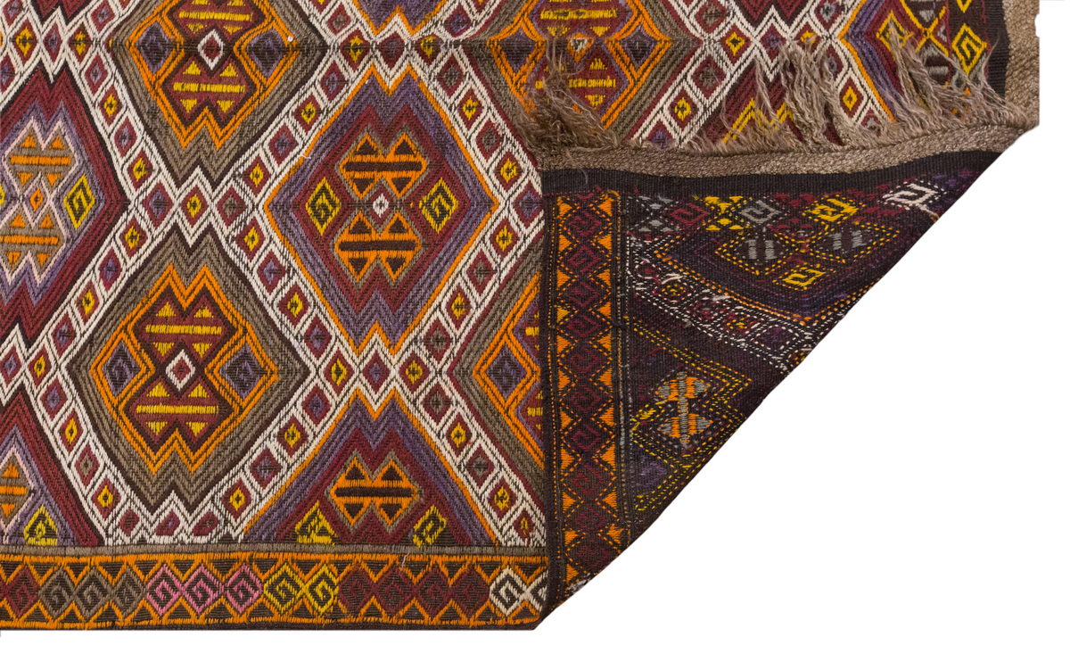 Vintage Cicim Runner Rug, 137 x 424 cm / 4.6 x 14 feet