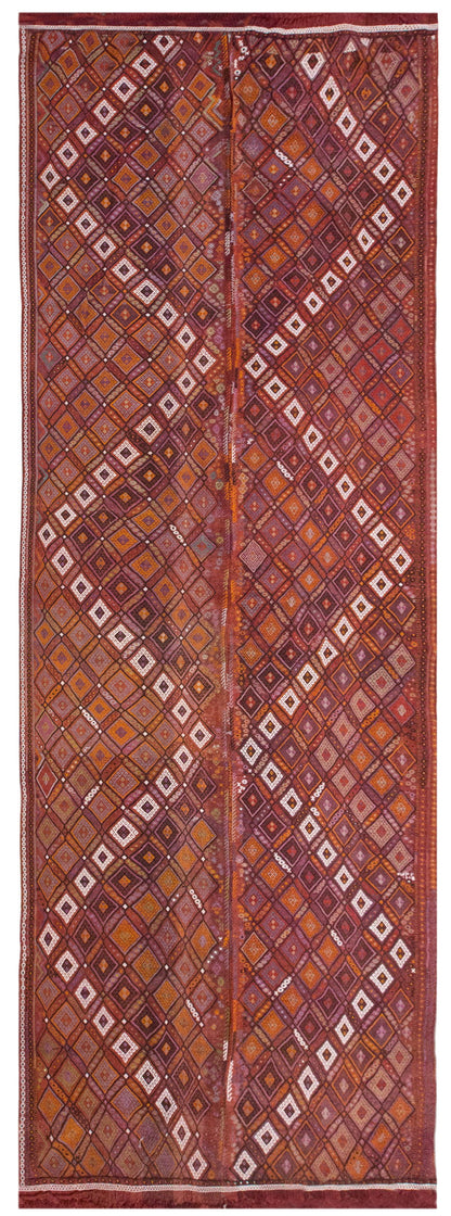 Vintage Cicim Runner Rug, 174 x 464 cm / 59 x 15.3 feet