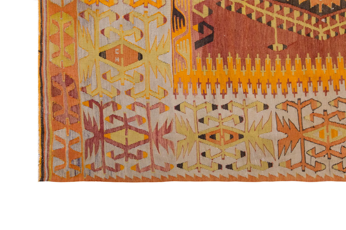 Vintage Denizli Çal Kilim, 170 x 291 cm / 5.7 x 9.7 ft Kilim