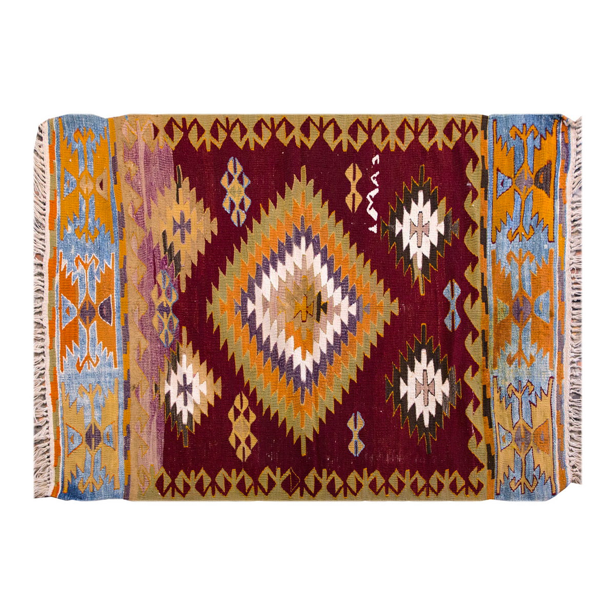 Vintage Denizli Çal Rug, 103 x 142 cm, 3.4 x 4.7 ft