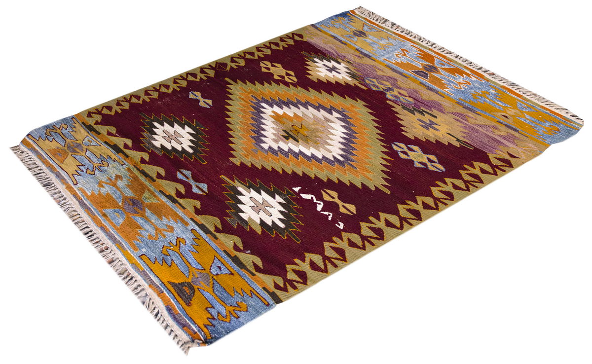 Vintage Denizli Çal Rug, 103 x 142 cm, 3.4 x 4.7 ft