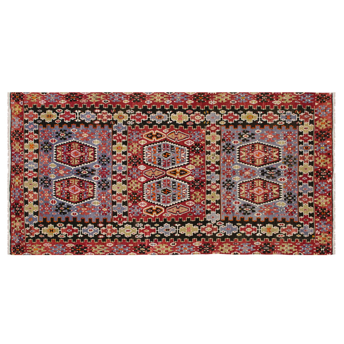 Vintage Denizli Esme Kilim Rug, 170 x 340 cm (5.6 x 11.2 ft)