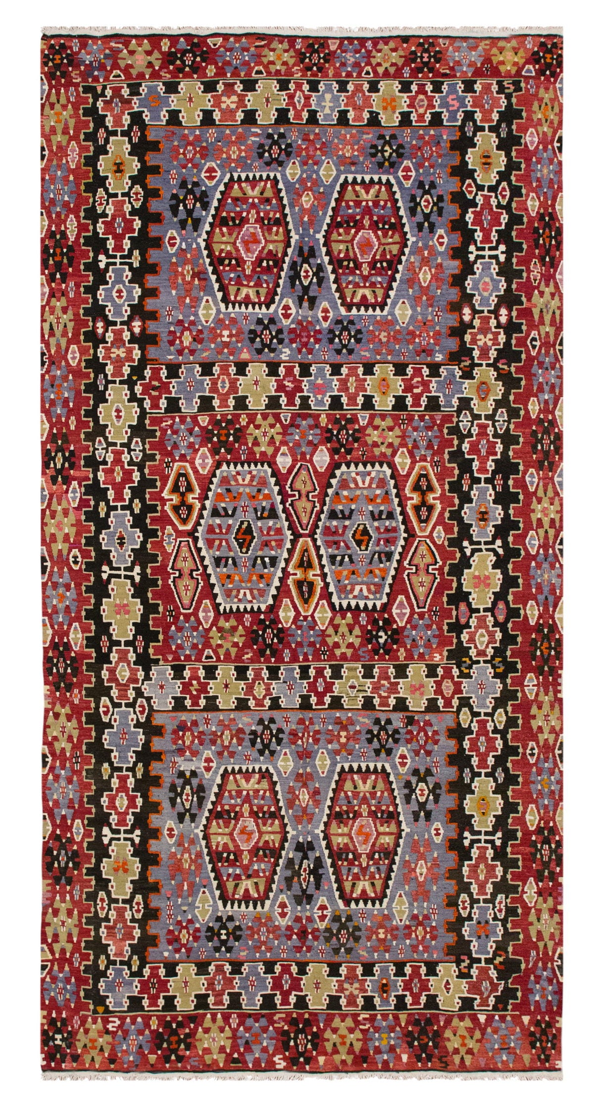 Vintage Denizli Esme Kilim Rug, 170 x 340 cm (5.6 x 11.2 ft)