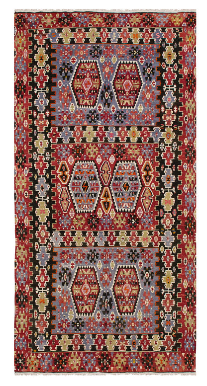 Vintage Denizli Esme Kilim Rug, 170 x 340 cm (5.6 x 11.2 ft)