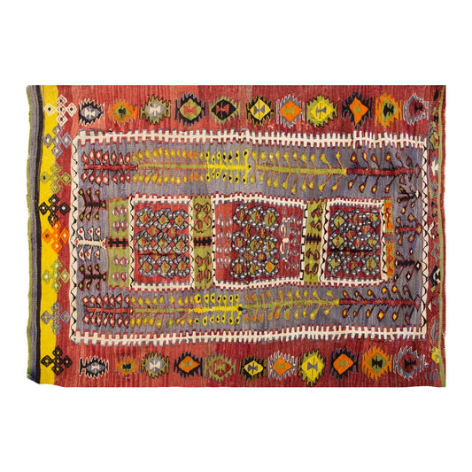 Vintage Denizli Esme Kilim Rug, 3.6 x 5 feet, 108 x 154 cm