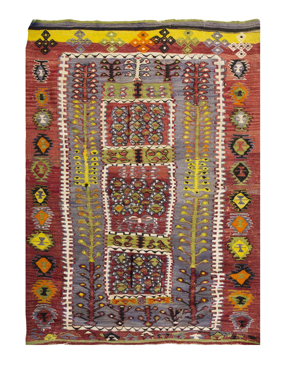 Vintage Denizli Esme Kilim Rug, 3.6 x 5 feet, 108 x 154 cm