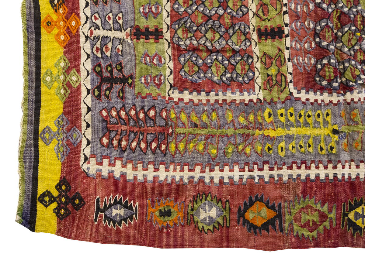Vintage Denizli Esme Kilim Rug, 3.6 x 5 feet, 108 x 154 cm