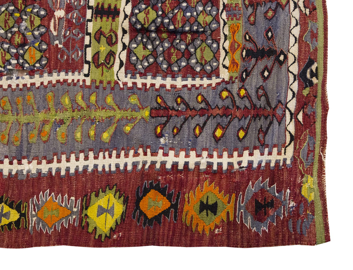 Vintage Denizli Esme Kilim Rug, 3.6 x 5 feet, 108 x 154 cm